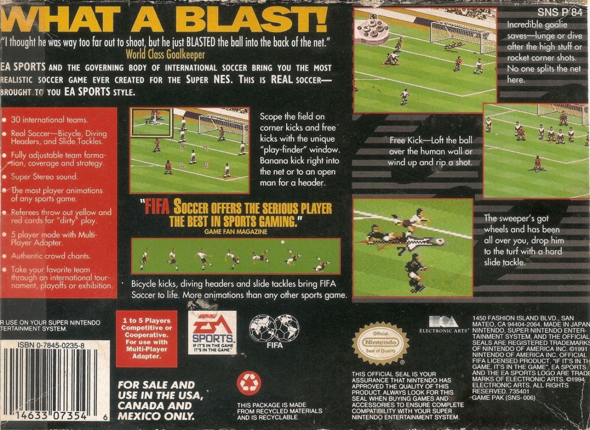 FIFA International Soccer – Super Nintendo Entertainment System (SNES)