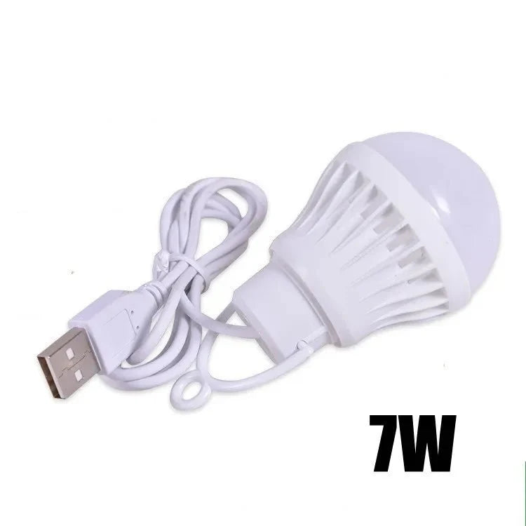 1/2pc 3W/5W/7W Usb Bulb Light Portable Lamp Led for Hiking Camping Tent Travel Work with Notebook Christmas for Home