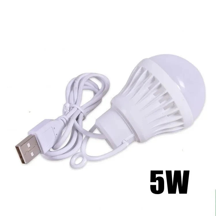 1/2pc 3W/5W/7W Usb Bulb Light Portable Lamp Led for Hiking Camping Tent Travel Work with Notebook Christmas for Home