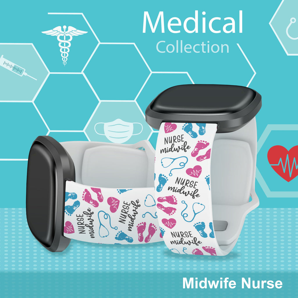 Nursing HD Fitbit Versa 3 and Sense 1 Watch Band