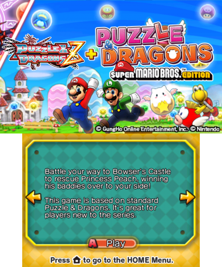 Puzzle & Dragons Z + Puzzle & Dragons: Super Mario Bros. Edition – Nintendo 3DS (3DS)
