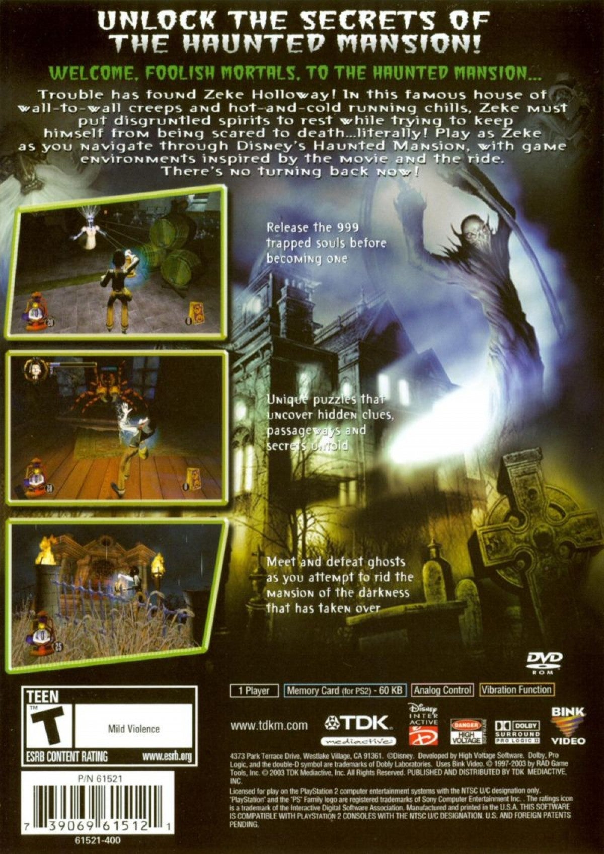 Disney's The Haunted Mansion – PlayStation 2 (PS2)