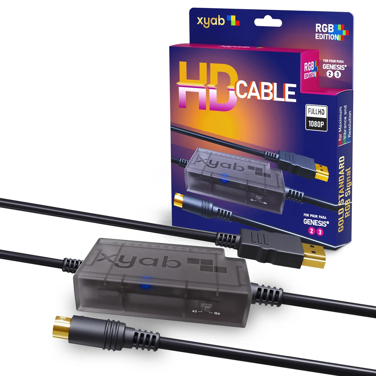 RGB+ HD Link Cable for Genesis Model 2 + 3 – Sega Genesis Accessory (GEN)