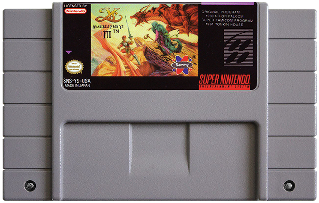 Ys III Wanderers from Ys – Super Nintendo Entertainment System (SNES)