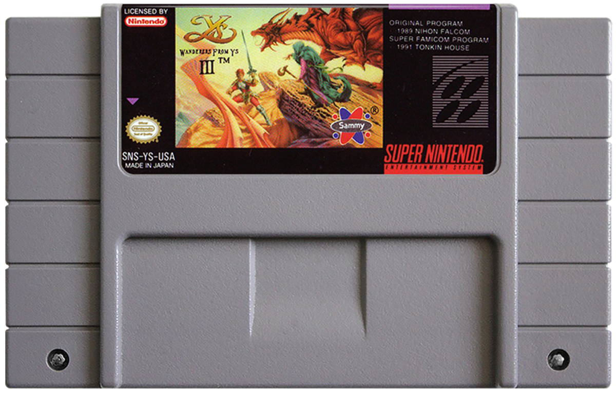 Ys III Wanderers from Ys – Super Nintendo Entertainment System (SNES)