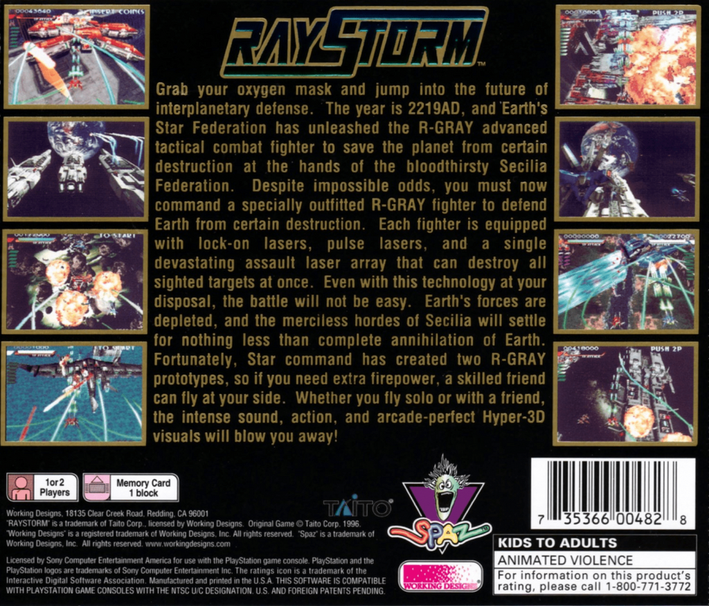 RayStorm – PlayStation 1 (PS1)