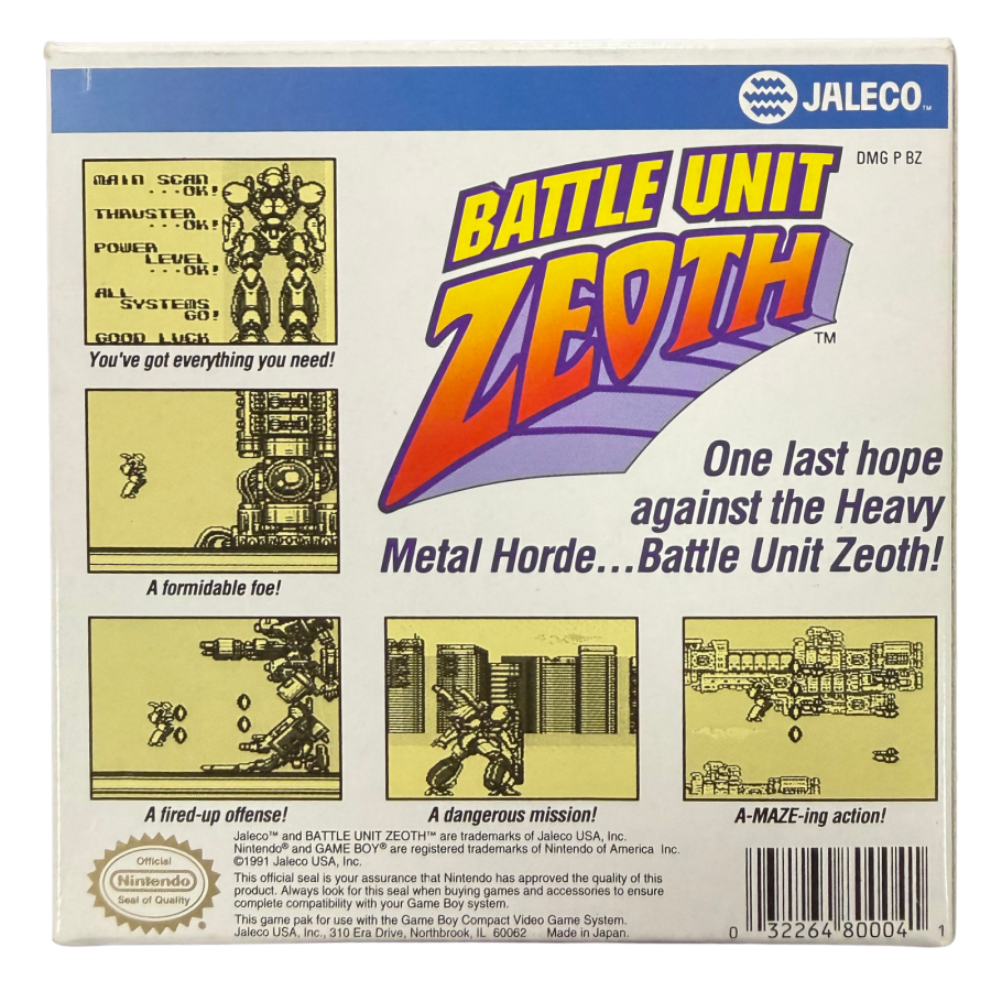 Battle Unit Zeoth [Missing Manuals/Inserts] – Game Boy (GB)