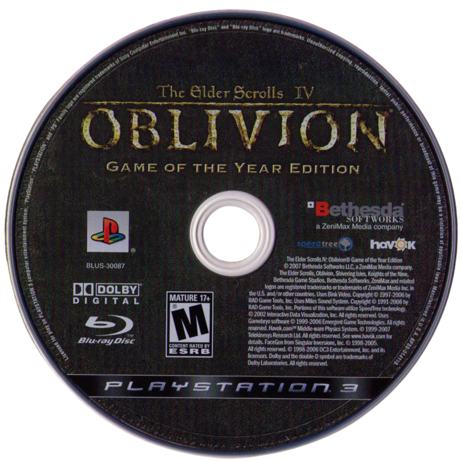 Elder Scrolls IV: Oblivion [Game of the Year] — PlayStation 3 (PS3)