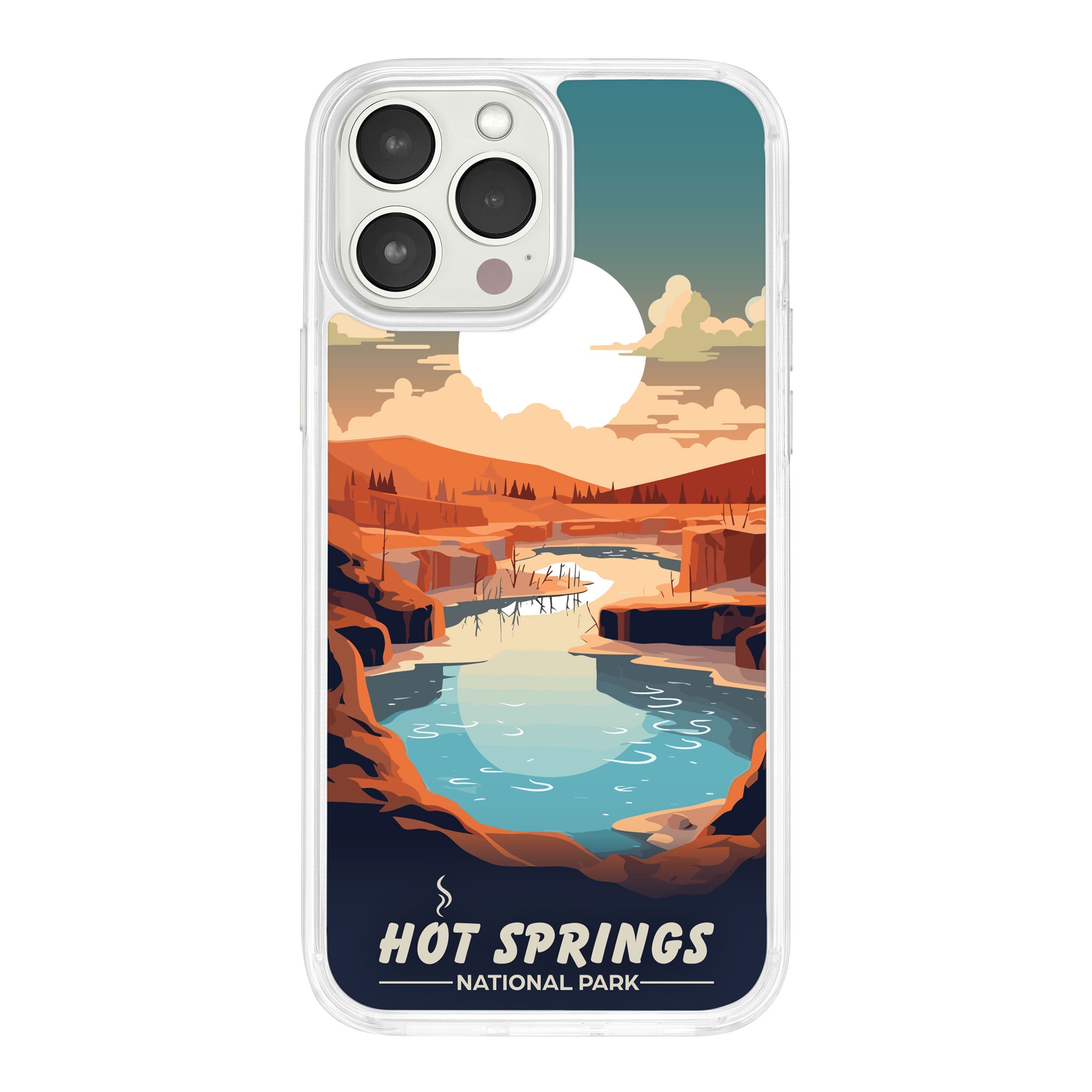 National Parks Hot Springs HD Apple iPhone 16 Mag-Safe Phone Case