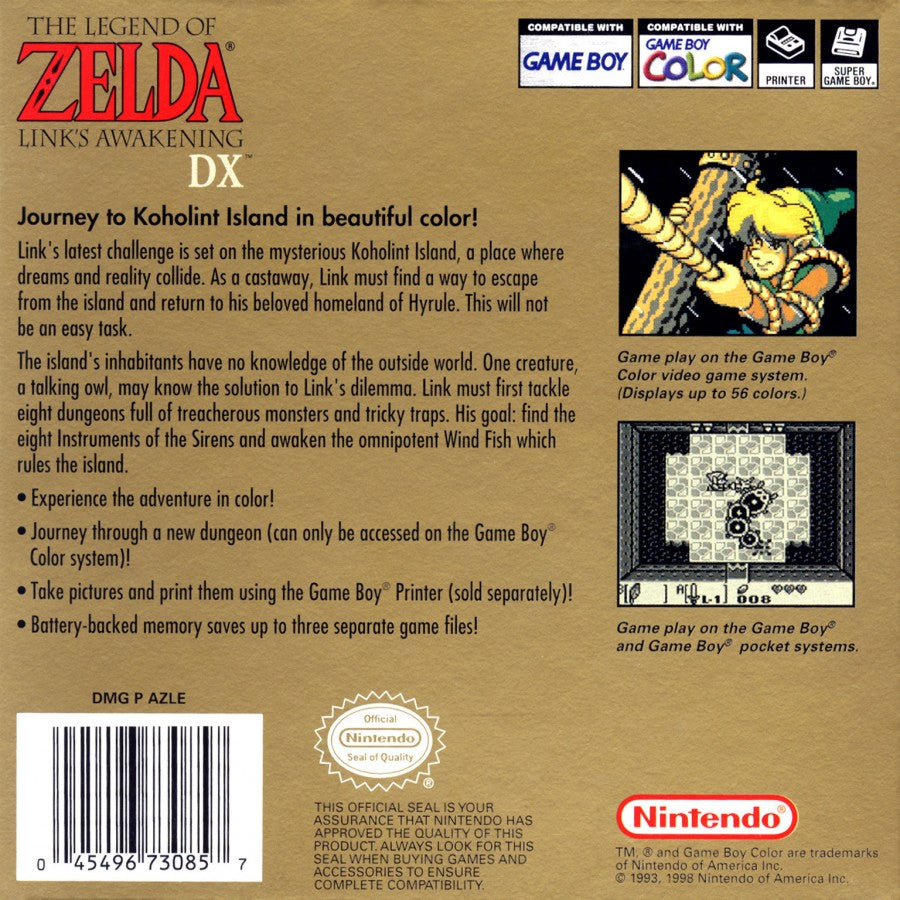 The Legend of Zelda: Link's Awakening DX – Game Boy Color (GBC)