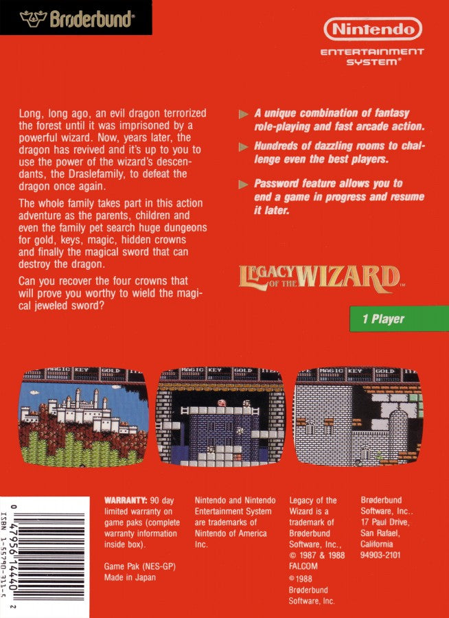 Legacy of the Wizard – Nintendo Entertainment System (NES)