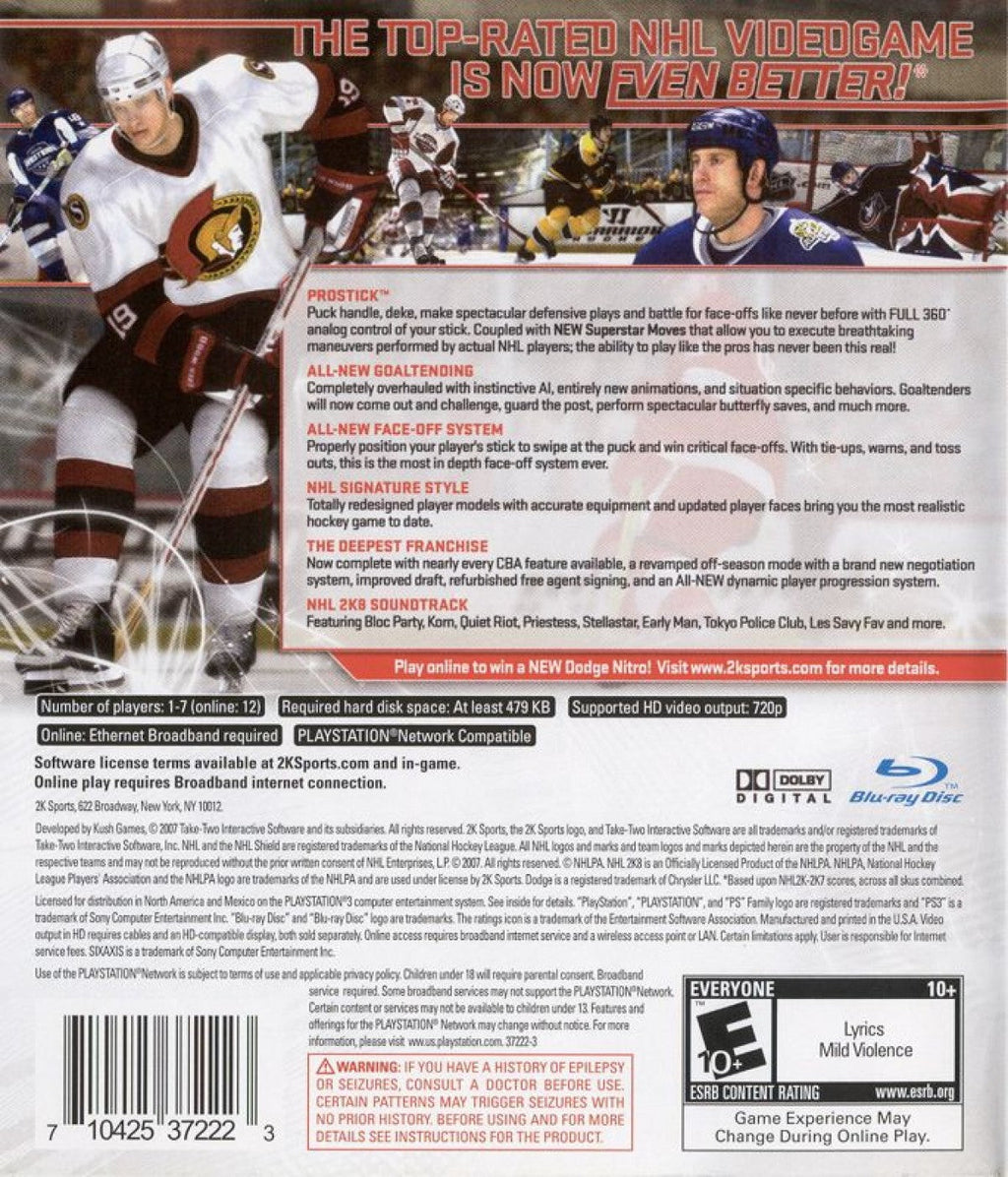 NHL 2K8 – PlayStation 3 (PS3)