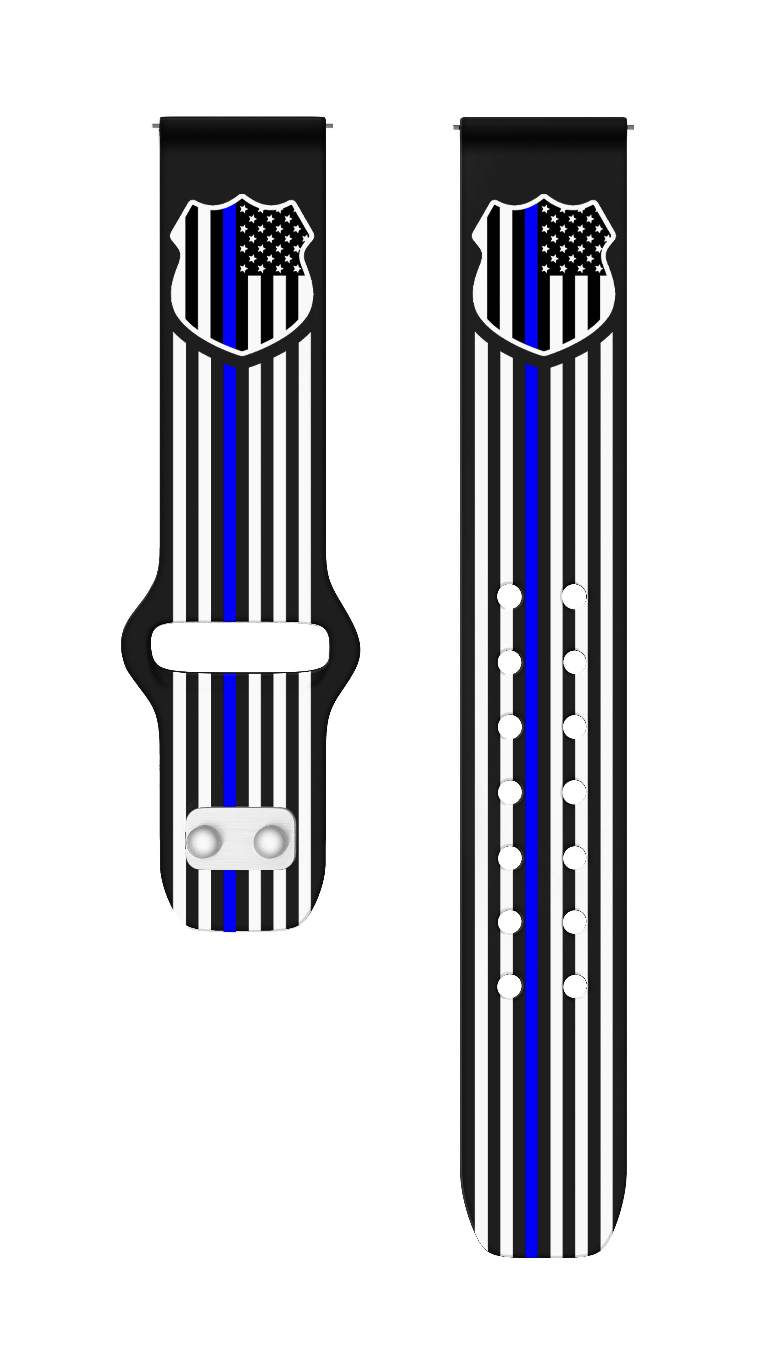 Law Enforcement HD Watchband for Samsung, Garmin, Fossil, and More for Samsung, Garmin, Fossil, and More