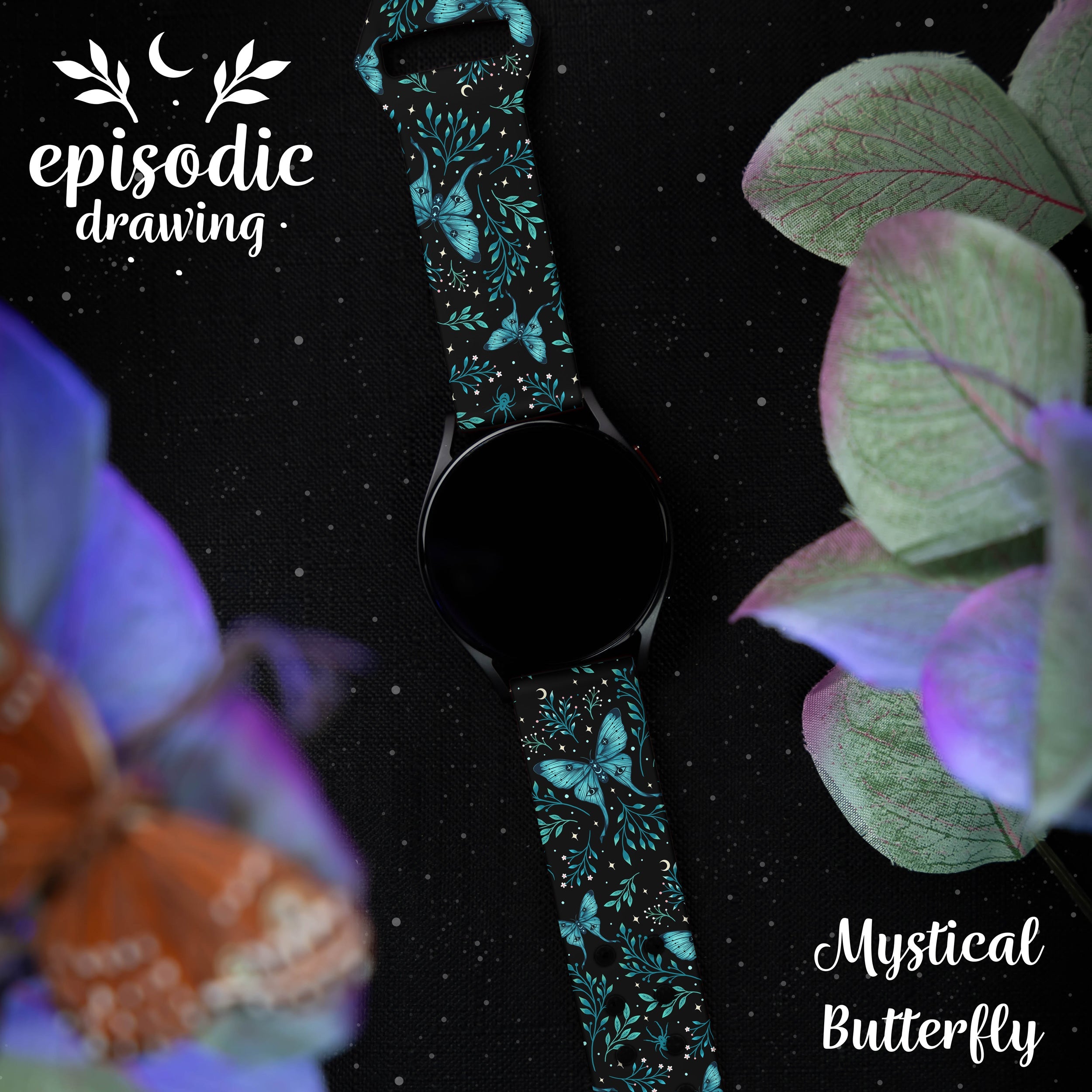 Episodic Drawing Enchanted Collection HD  Watchband for Samsung, Garmin, Fossil, and More