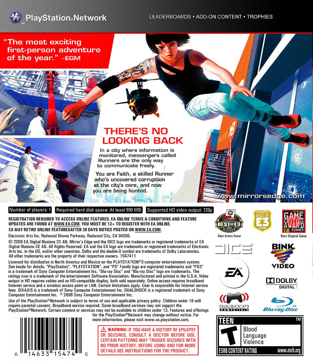 Mirror's Edge – PlayStation 3 (PS3)