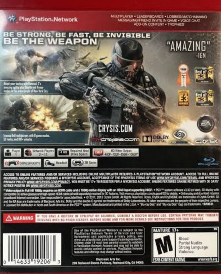 Crysis 2 [Greatest Hits] – PlayStation 3 (PS3)