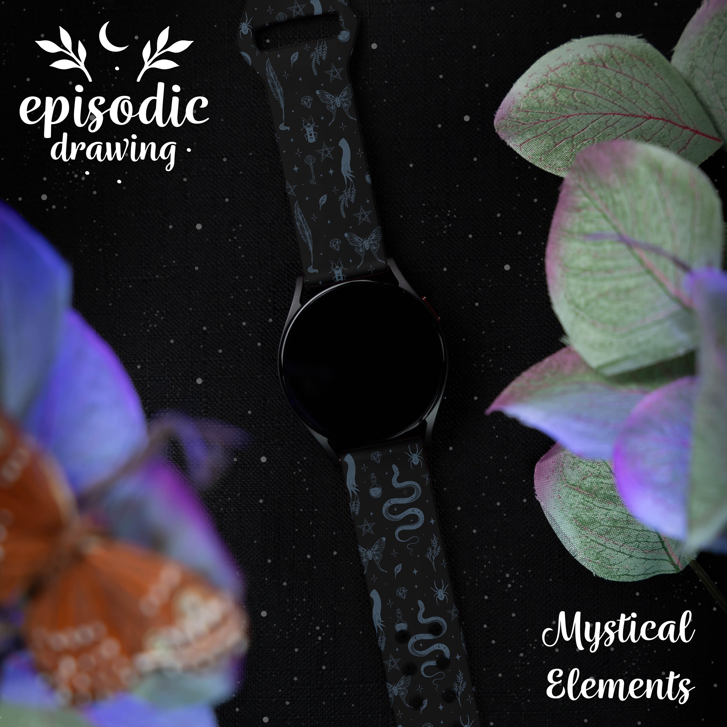 Episodic Drawing Enchanted Collection HD  Watchband for Samsung, Garmin, Fossil, and More