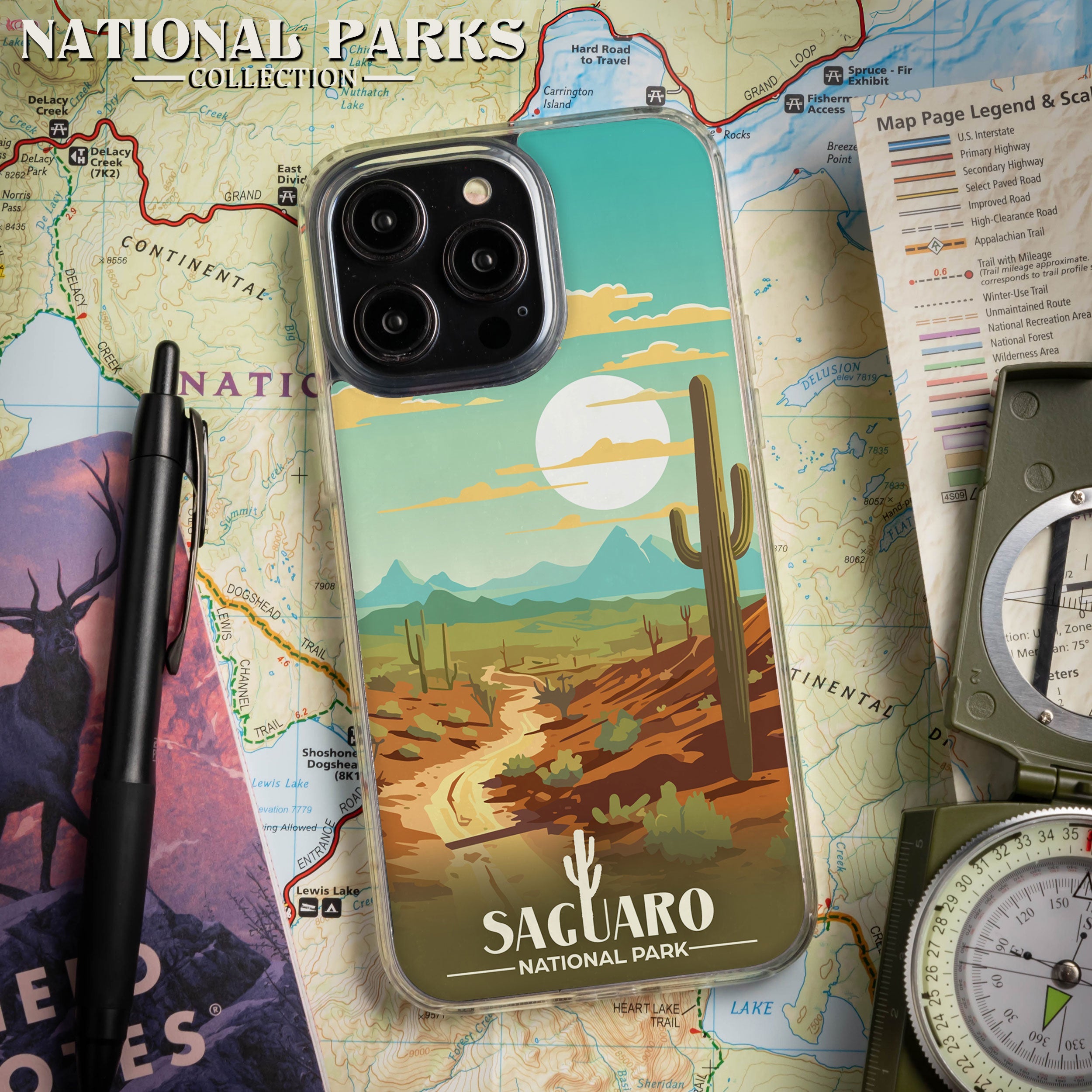 National Parks Saguaro HD Apple iPhone 16 Mag-Safe Phone Case