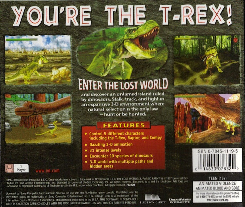 The Lost World: Jurassic Park – PlayStation 1 (PS1)
