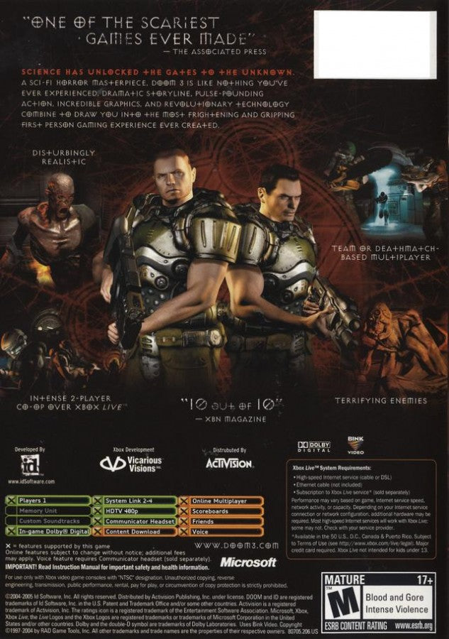 Doom 3 [Platinum Hits] – Xbox (XBOX)