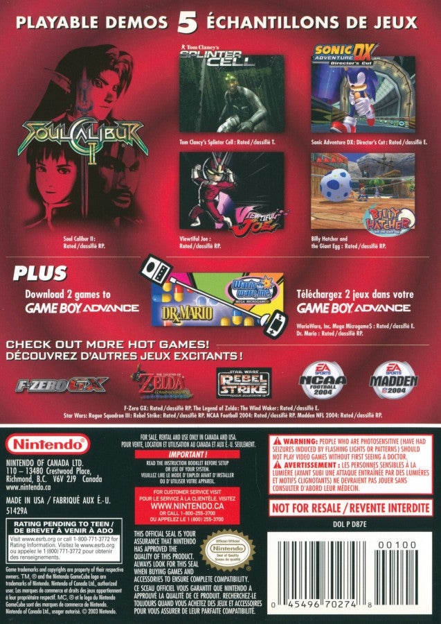 Nintendo Preview Disc: Demo – GameCube (GC)