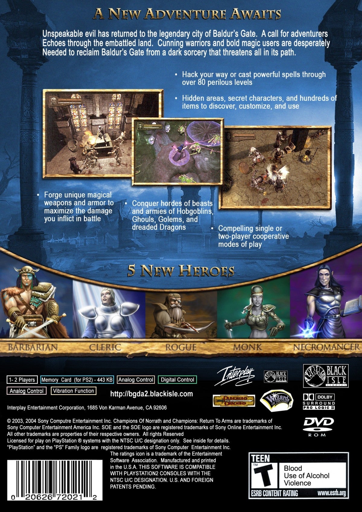 Baldur's Gate: Dark Alliance 2 – PlayStation 2 (PS2)