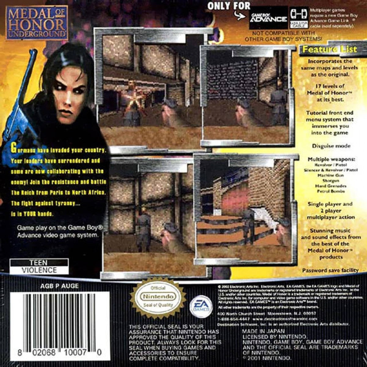 Medal of Honor: Underground – Game Boy Advance (GBA)