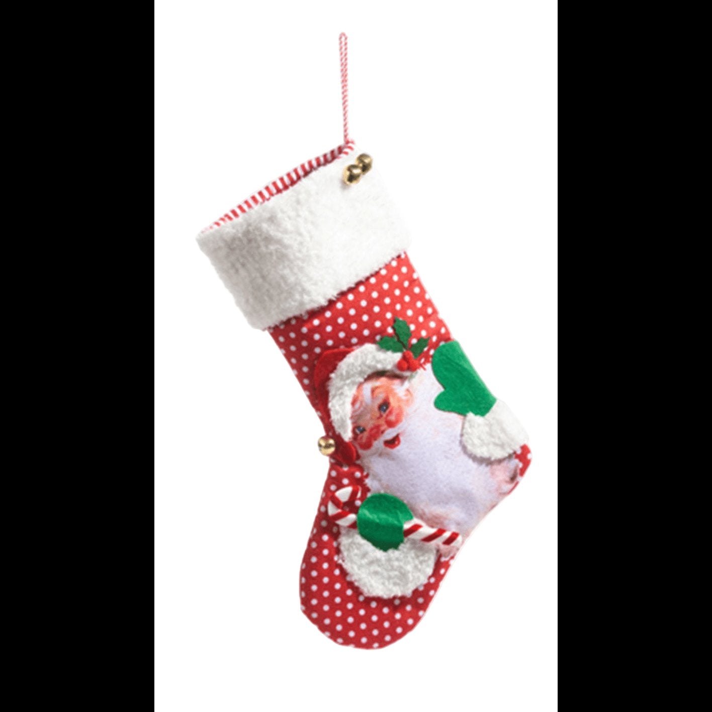 19" Retro Christmas Stocking SANTA