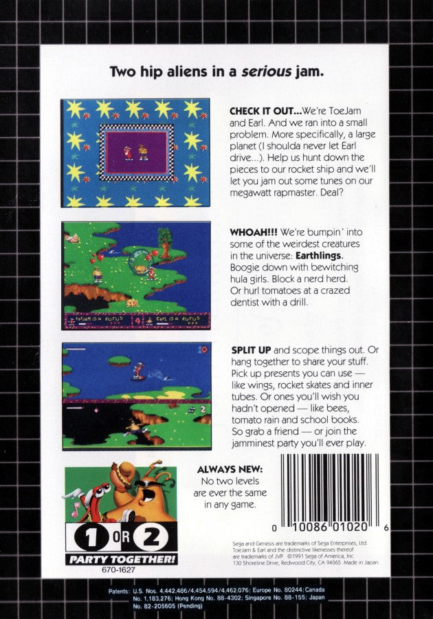 ToeJam & Earl – Sega Genesis (GEN)
