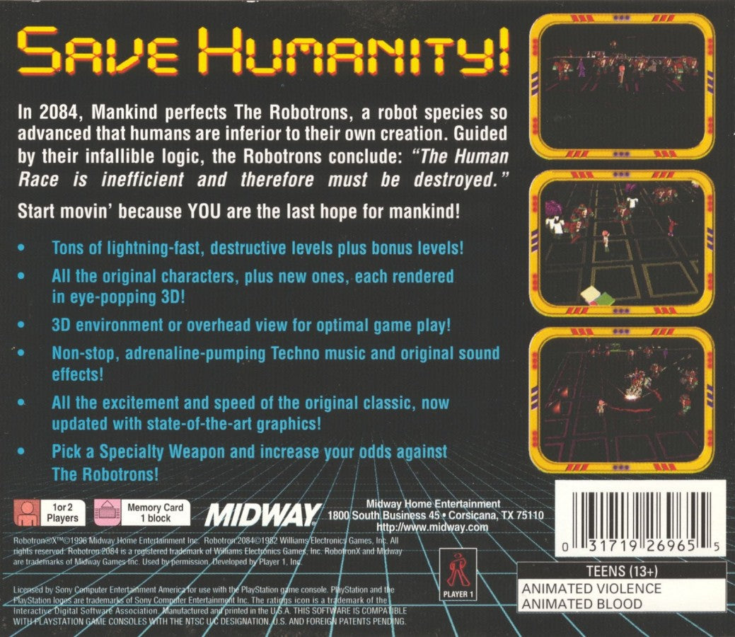 Robotron X – PlayStation 1 (PS1)