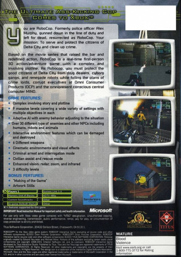 RoboCop – Xbox (XBOX)