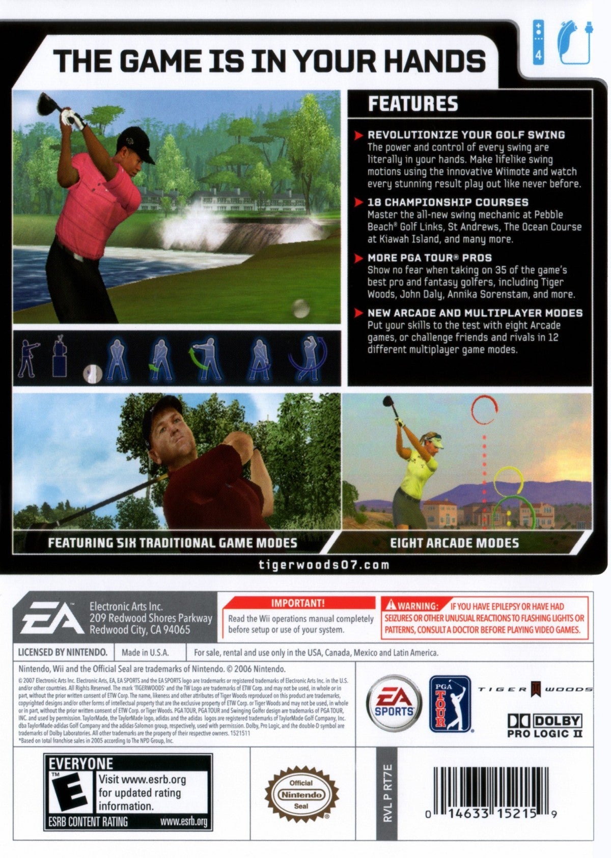 Tiger Woods 2007 – Nintendo Wii (Wii)