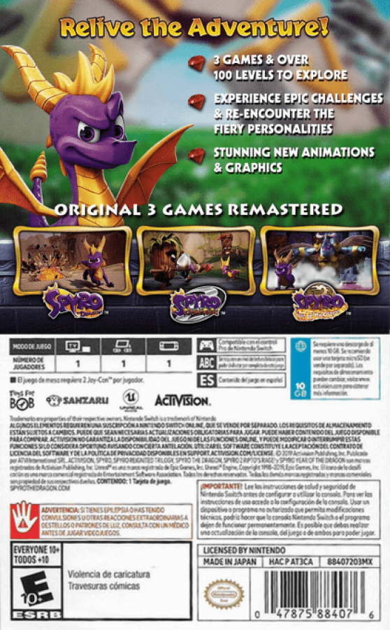 Spyro: Reignited Trilogy – Nintendo Switch (NS)