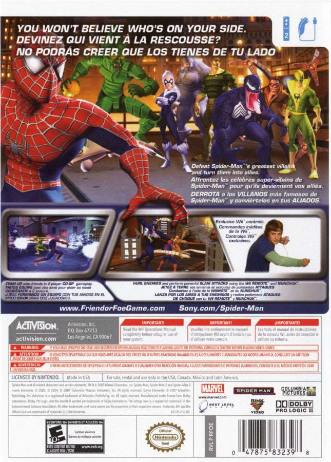 Spider-Man Friend or Foe – Nintendo Wii (Wii)