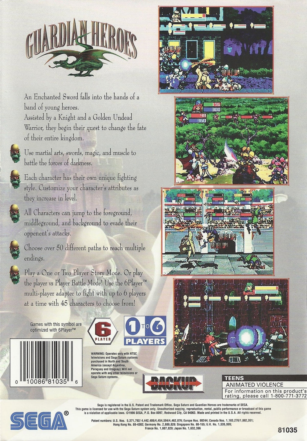 Guardian Heroes – Sega Saturn (SS)