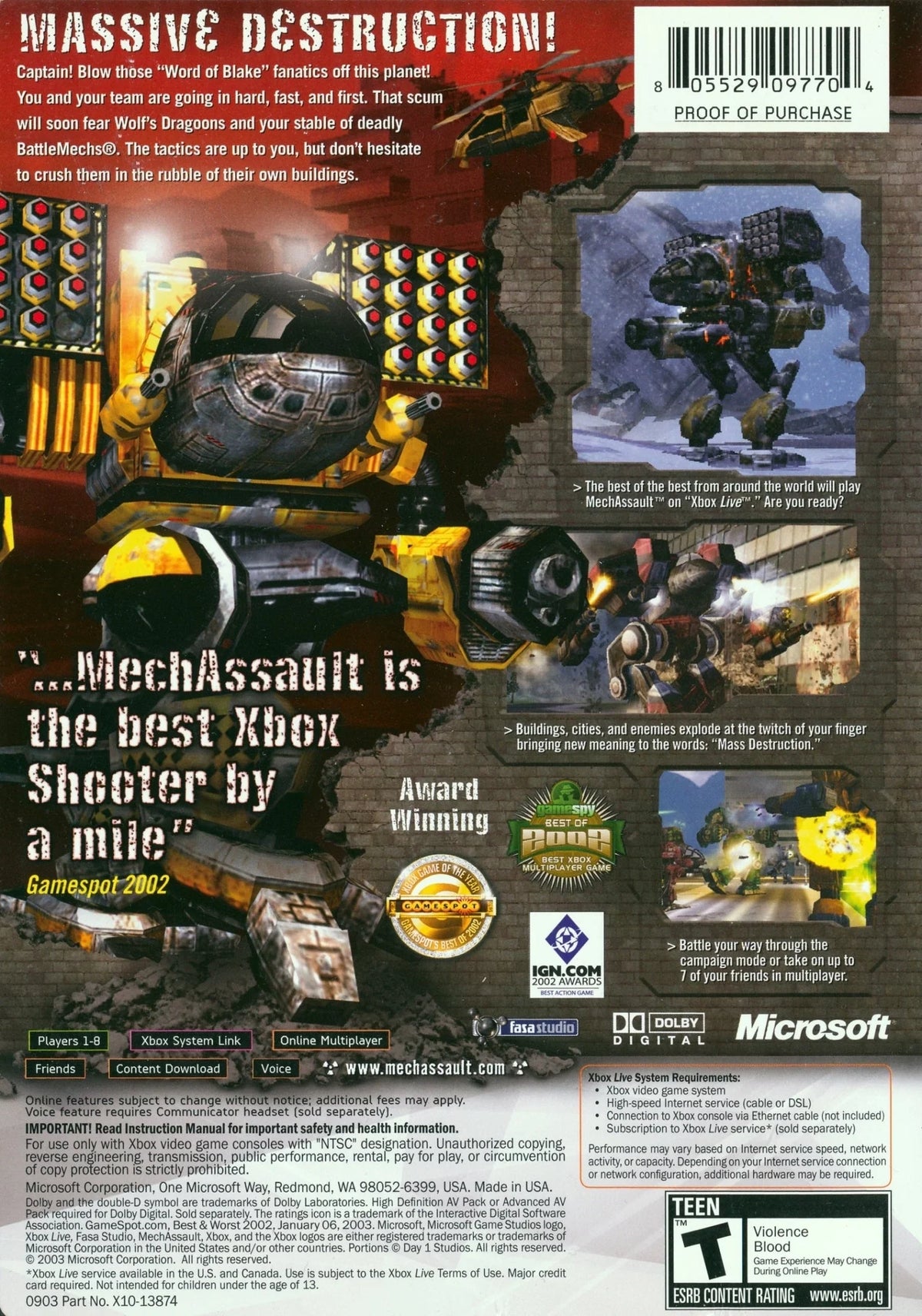 MechAssault [Platinum Hits] – Xbox (XBOX)