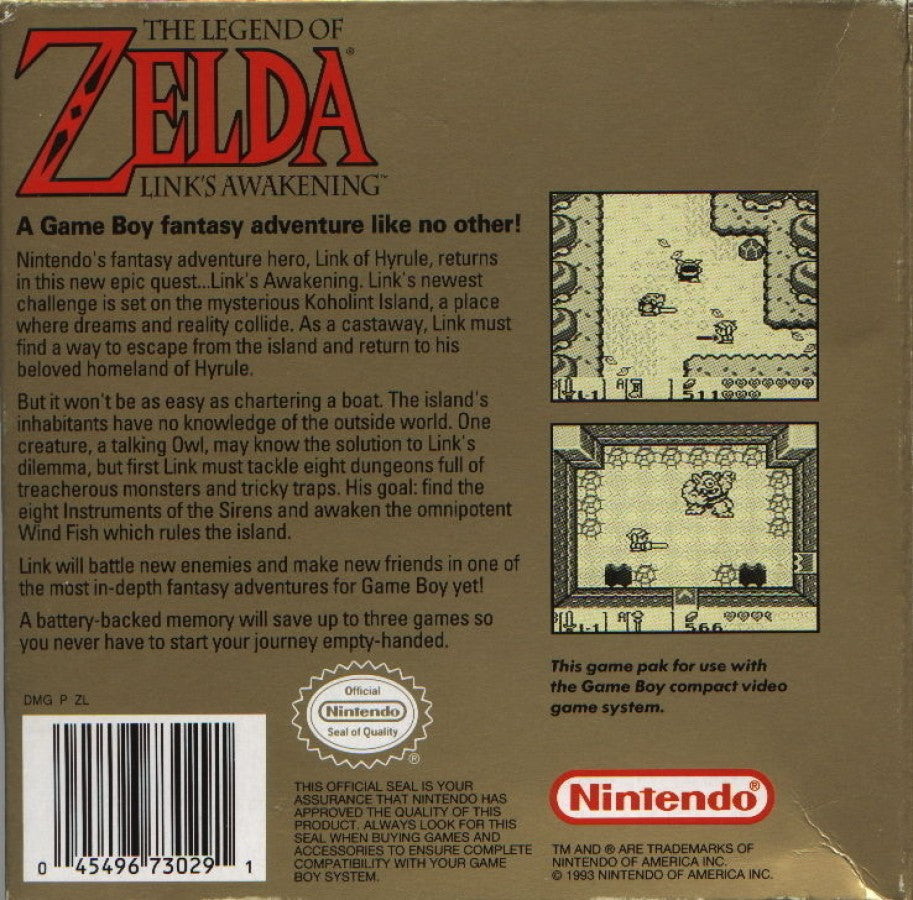 The Legend of Zelda: Link's Awakening – Game Boy (GB)