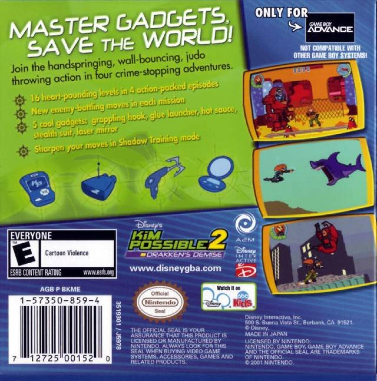 Disney's Kim Possible 2: Drakken's Demise – Game Boy Advance (GBA)