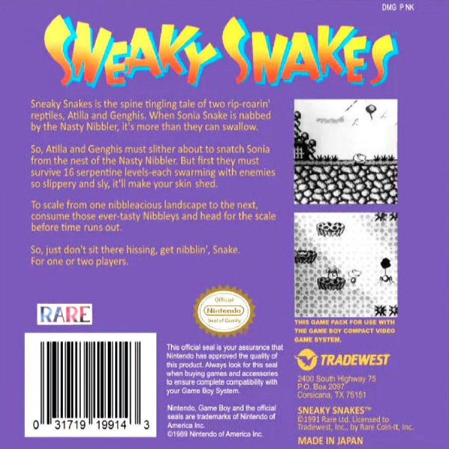 Sneaky Snakes – Game Boy (GB)