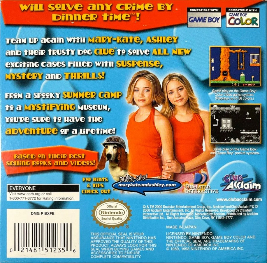 Mary-Kate and Ashley Get a Clue – Game Boy Color (GBC)