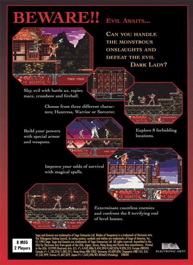 Blades of Vengeance – Sega Genesis (GEN)