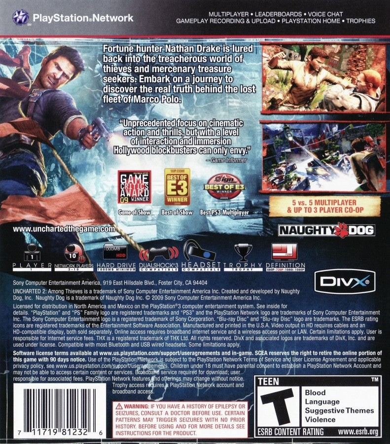 Uncharted 2: Among Thieves – PlayStation 3 (PS3)
