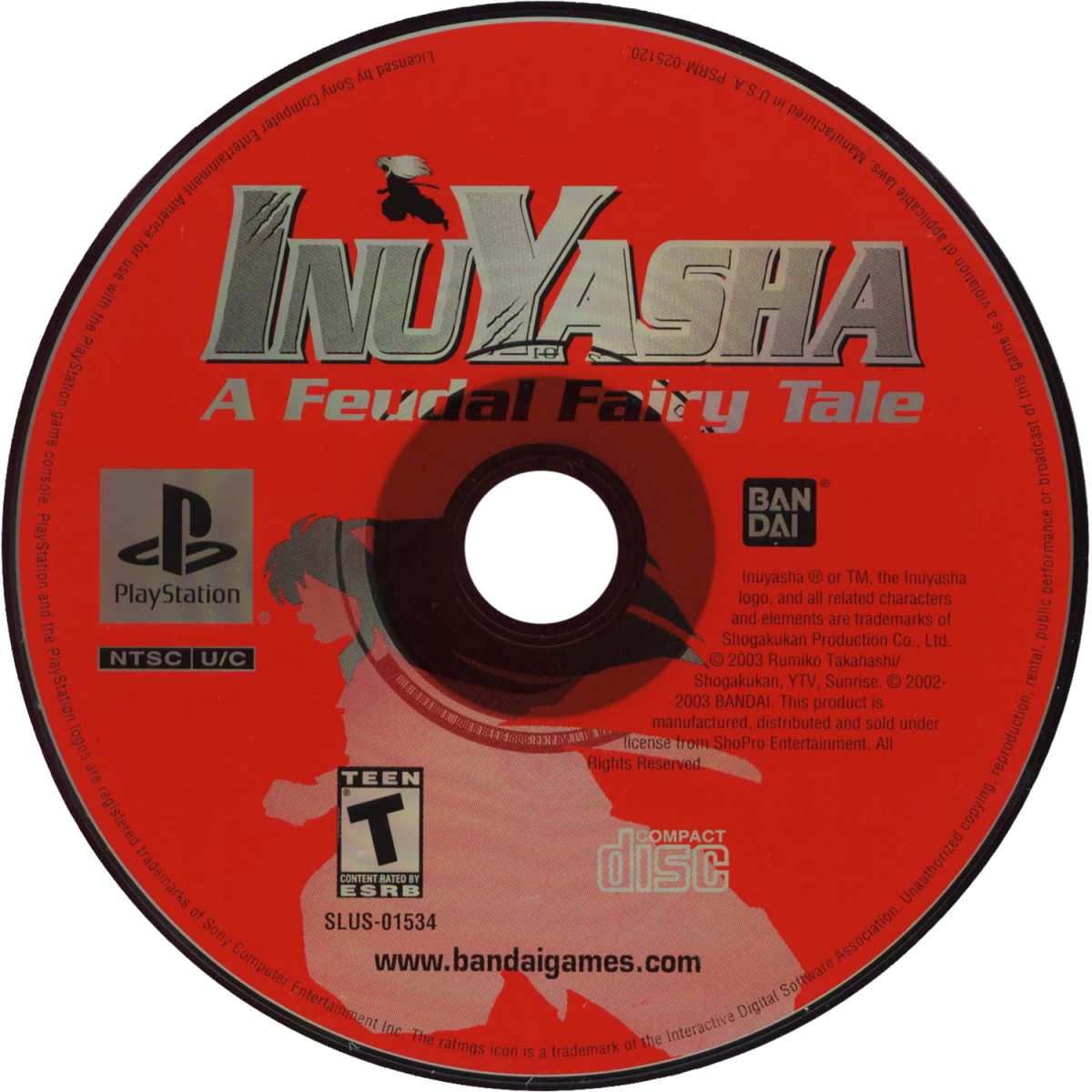 Inuyasha: A Feudal Fairy Tale – PlayStation 1 (PS1)