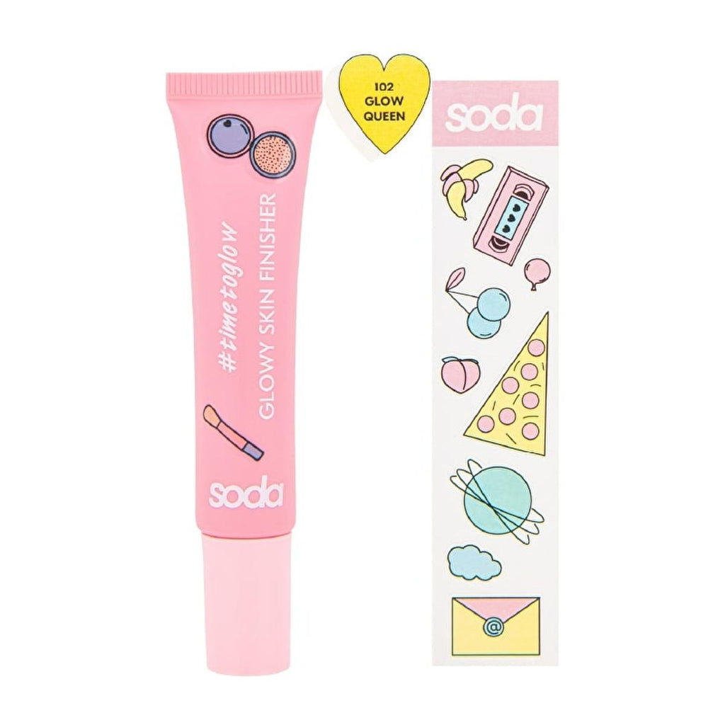 Soda Glowy Skin Finisher Highlighter Makeup Base for Radiant Glow - Long Lasting, Creamy Texture