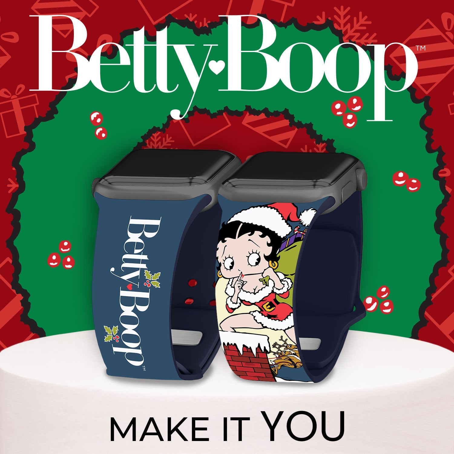 Betty Boop Happy Holidays HD Apple Watch Band