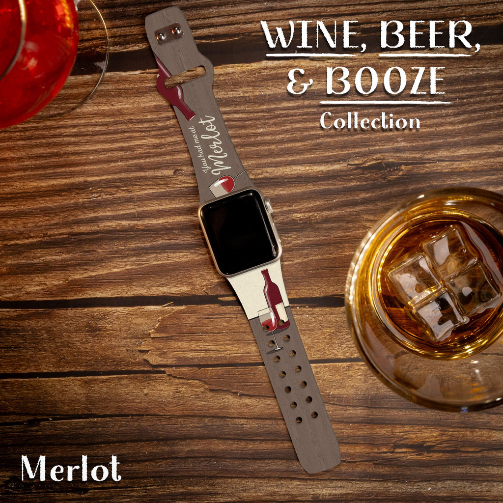 Wine, Beer, & Booze HD Apple Watch Band