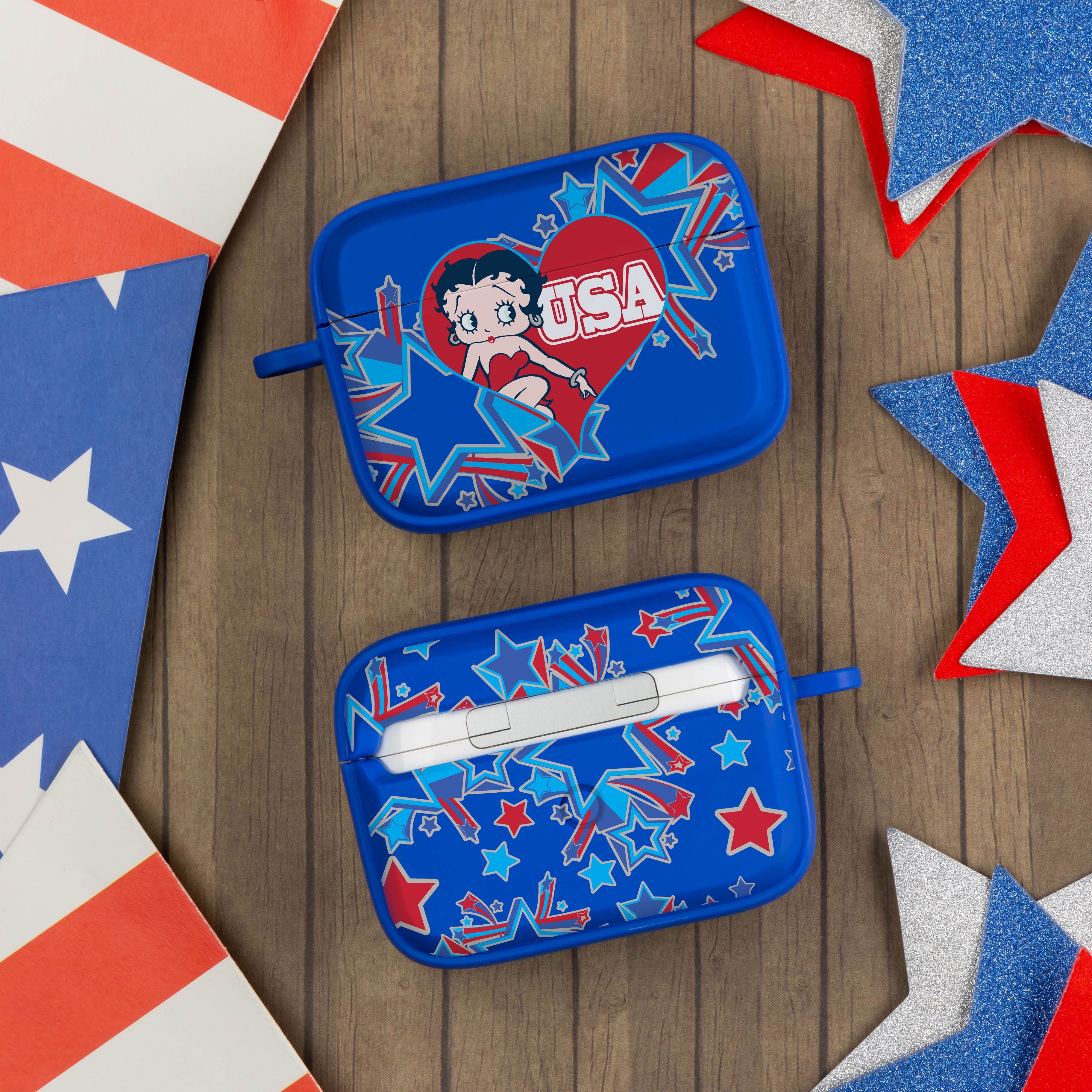 Betty Boop Red White & Boop HDX Apple AirPods Pro 1 & 2 Case Cover