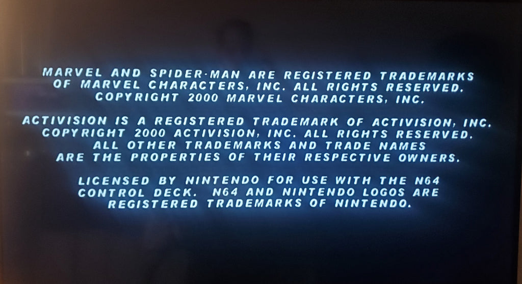 Spider-Man N64 Nintendo 64 Video Game Cartridge 2000
