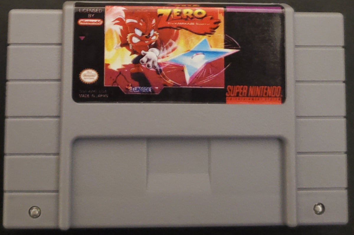 Zero the Kamikaze Squirrel SNES Video Game Super Nintendo 1994