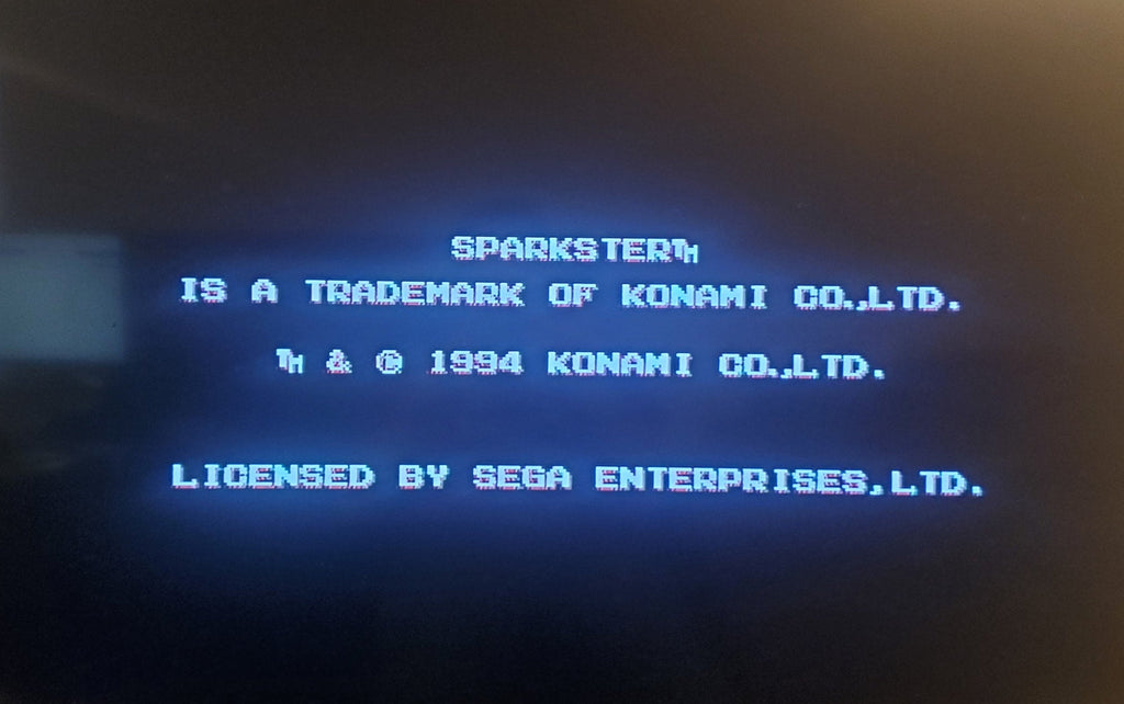 Sparkster Sega Genesis Mega Drive Video Game Cartridge 1994